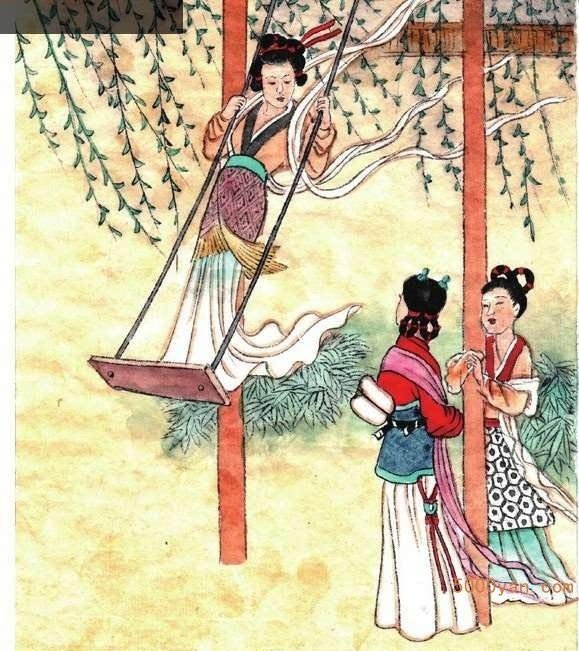 清明主要民俗:祭扫、蹴鞠、荡秋千、拔河插图